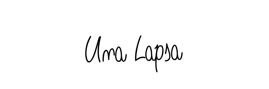 Angelique-Rose-font-FFP is a professional signature style that is perfect for those who want to add a touch of class to their signature. It is also a great choice for those who want to make their signature more unique. Get Una Lapsa name to fancy signature for free. Una Lapsa signature style 5 images and pictures png