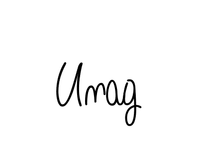 The best way (Angelique-Rose-font-FFP) to make a short signature is to pick only two or three words in your name. The name Unag include a total of six letters. For converting this name. Unag signature style 5 images and pictures png