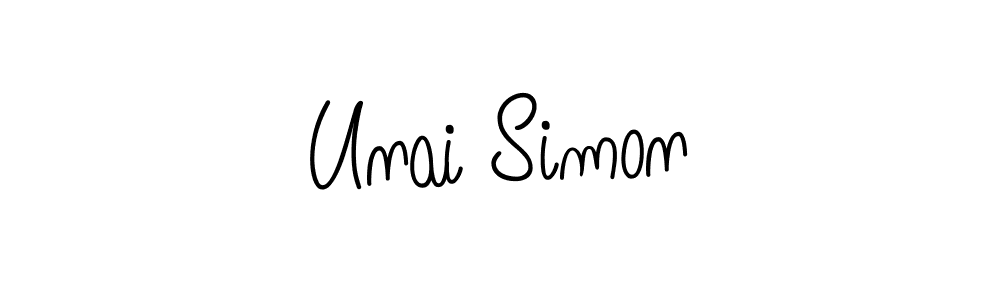 The best way (Angelique-Rose-font-FFP) to make a short signature is to pick only two or three words in your name. The name Unai Simon include a total of six letters. For converting this name. Unai Simon signature style 5 images and pictures png