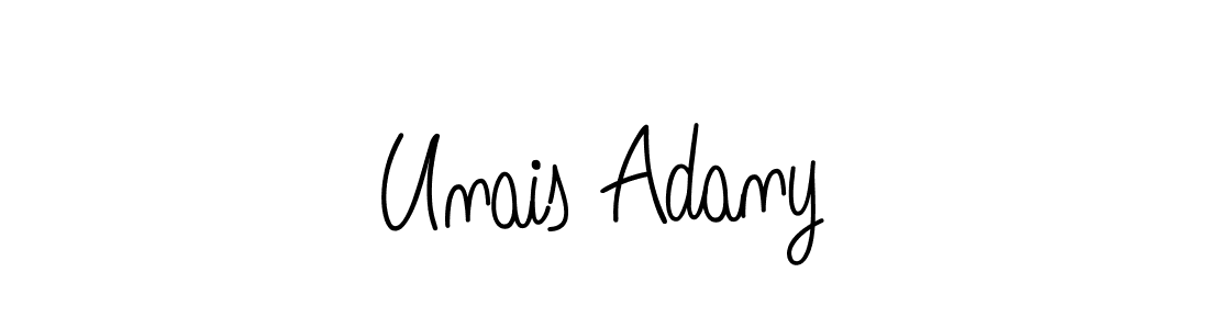 Create a beautiful signature design for name Unais Adany. With this signature (Angelique-Rose-font-FFP) fonts, you can make a handwritten signature for free. Unais Adany signature style 5 images and pictures png