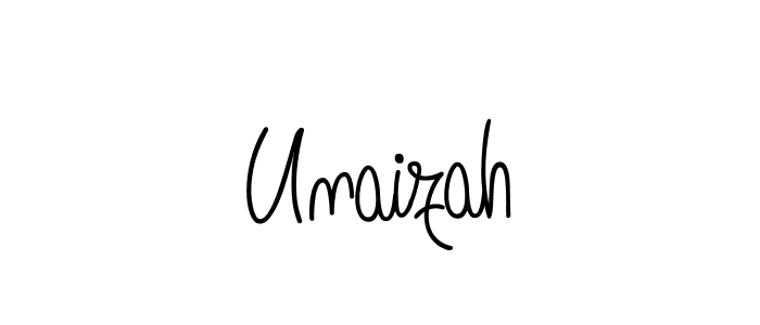 How to make Unaizah name signature. Use Angelique-Rose-font-FFP style for creating short signs online. This is the latest handwritten sign. Unaizah signature style 5 images and pictures png