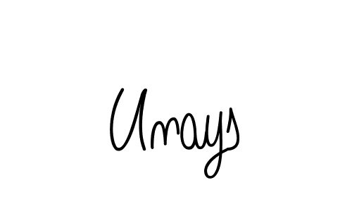 How to make Unays signature? Angelique-Rose-font-FFP is a professional autograph style. Create handwritten signature for Unays name. Unays signature style 5 images and pictures png