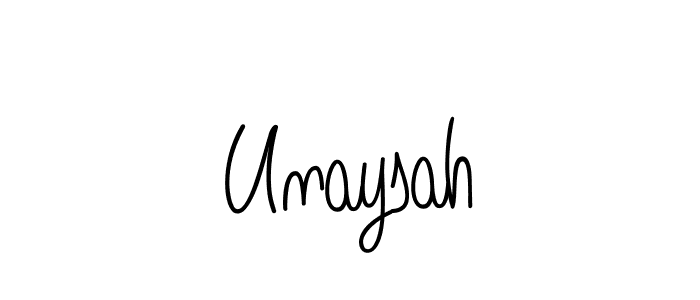 Unaysah stylish signature style. Best Handwritten Sign (Angelique-Rose-font-FFP) for my name. Handwritten Signature Collection Ideas for my name Unaysah. Unaysah signature style 5 images and pictures png