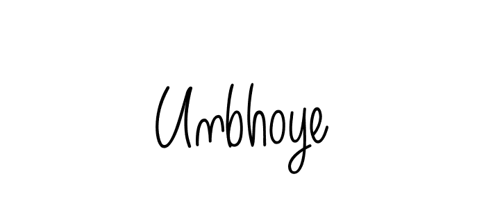 if you are searching for the best signature style for your name Unbhoye. so please give up your signature search. here we have designed multiple signature styles  using Angelique-Rose-font-FFP. Unbhoye signature style 5 images and pictures png