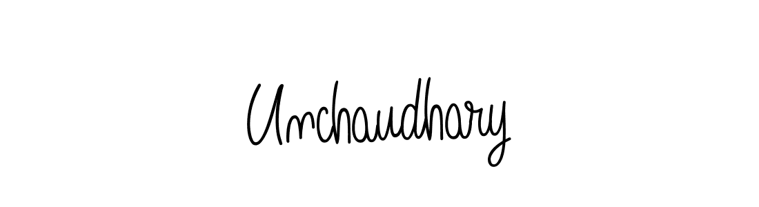 How to make Unchaudhary signature? Angelique-Rose-font-FFP is a professional autograph style. Create handwritten signature for Unchaudhary name. Unchaudhary signature style 5 images and pictures png