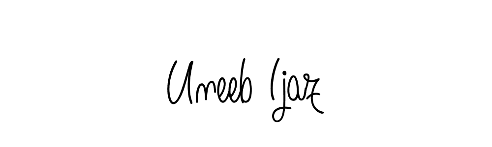 Make a beautiful signature design for name Uneeb Ijaz. With this signature (Angelique-Rose-font-FFP) style, you can create a handwritten signature for free. Uneeb Ijaz signature style 5 images and pictures png