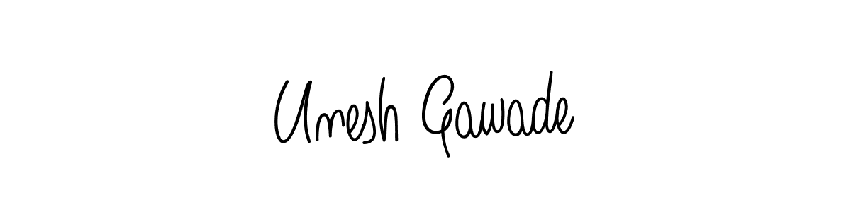 Design your own signature with our free online signature maker. With this signature software, you can create a handwritten (Angelique-Rose-font-FFP) signature for name Unesh Gawade. Unesh Gawade signature style 5 images and pictures png