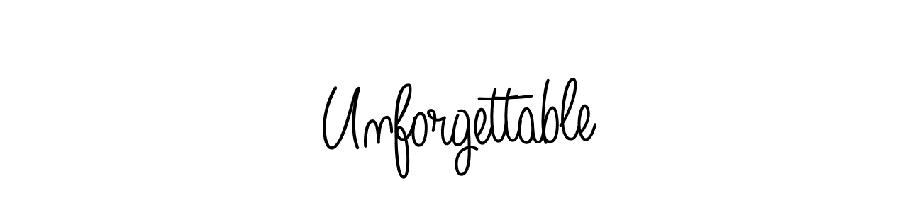 Make a beautiful signature design for name Unforgettable. Use this online signature maker to create a handwritten signature for free. Unforgettable signature style 5 images and pictures png