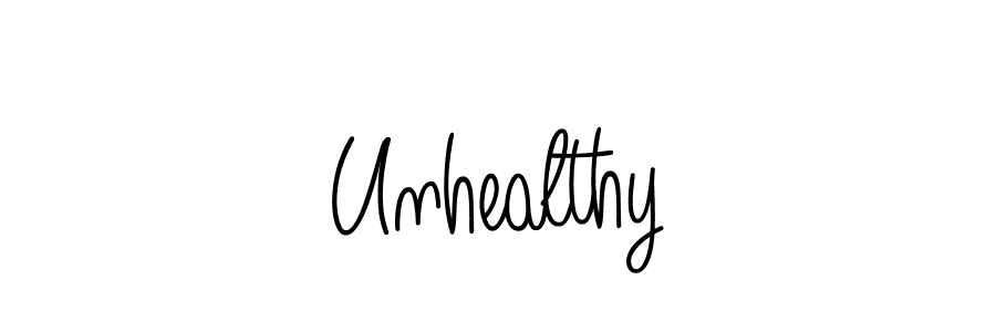Create a beautiful signature design for name Unhealthy. With this signature (Angelique-Rose-font-FFP) fonts, you can make a handwritten signature for free. Unhealthy signature style 5 images and pictures png