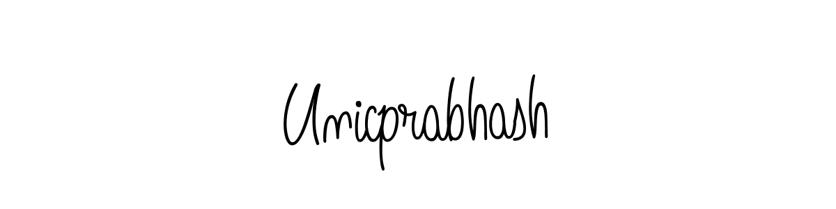 Make a beautiful signature design for name Unicprabhash. With this signature (Angelique-Rose-font-FFP) style, you can create a handwritten signature for free. Unicprabhash signature style 5 images and pictures png