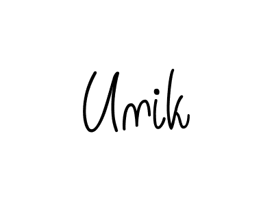 Design your own signature with our free online signature maker. With this signature software, you can create a handwritten (Angelique-Rose-font-FFP) signature for name Unik. Unik signature style 5 images and pictures png