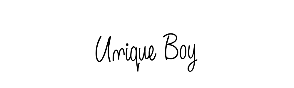 if you are searching for the best signature style for your name Unique Boy. so please give up your signature search. here we have designed multiple signature styles  using Angelique-Rose-font-FFP. Unique Boy signature style 5 images and pictures png