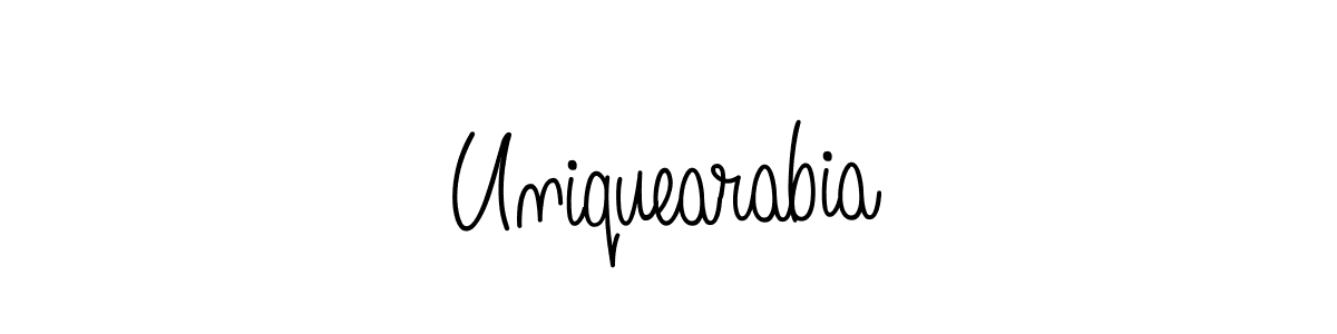 Design your own signature with our free online signature maker. With this signature software, you can create a handwritten (Angelique-Rose-font-FFP) signature for name Uniquearabia. Uniquearabia signature style 5 images and pictures png