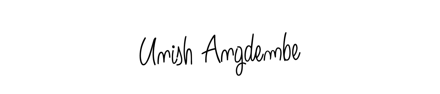 It looks lik you need a new signature style for name Unish Angdembe. Design unique handwritten (Angelique-Rose-font-FFP) signature with our free signature maker in just a few clicks. Unish Angdembe signature style 5 images and pictures png