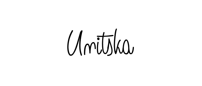 Use a signature maker to create a handwritten signature online. With this signature software, you can design (Angelique-Rose-font-FFP) your own signature for name Unitska. Unitska signature style 5 images and pictures png