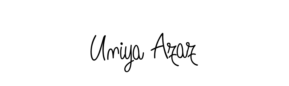 Angelique-Rose-font-FFP is a professional signature style that is perfect for those who want to add a touch of class to their signature. It is also a great choice for those who want to make their signature more unique. Get Uniya Azaz name to fancy signature for free. Uniya Azaz signature style 5 images and pictures png