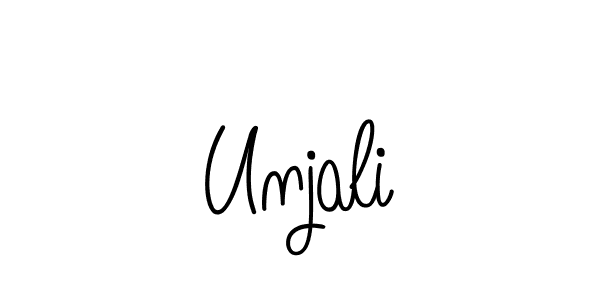 How to Draw Unjali signature style? Angelique-Rose-font-FFP is a latest design signature styles for name Unjali. Unjali signature style 5 images and pictures png