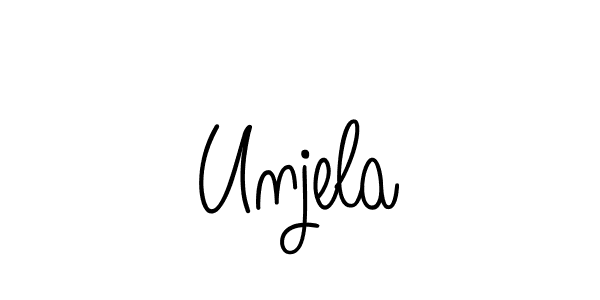 The best way (Angelique-Rose-font-FFP) to make a short signature is to pick only two or three words in your name. The name Unjela include a total of six letters. For converting this name. Unjela signature style 5 images and pictures png
