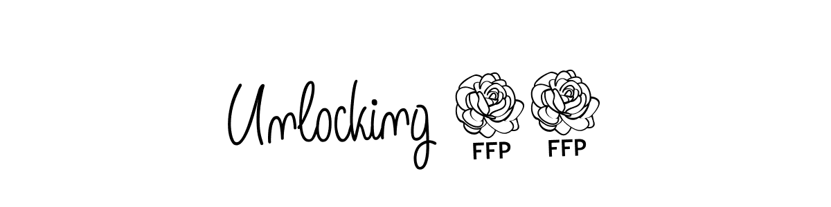 How to make Unlocking 18 name signature. Use Angelique-Rose-font-FFP style for creating short signs online. This is the latest handwritten sign. Unlocking 18 signature style 5 images and pictures png