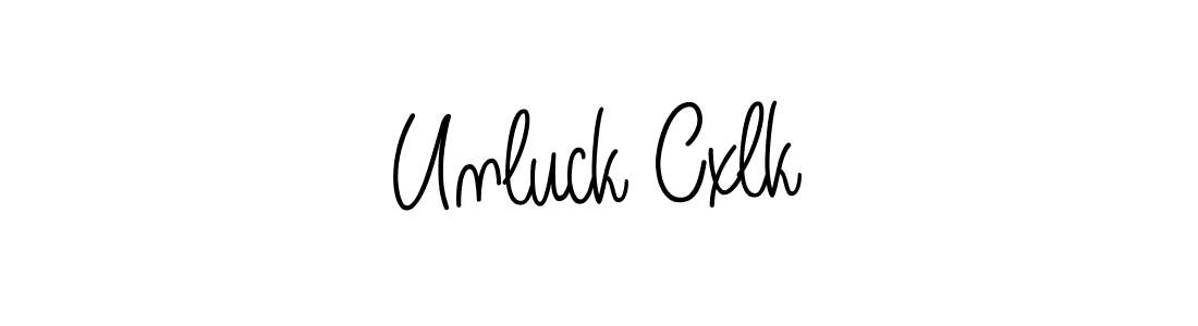 How to make Unluck Cxlk signature? Angelique-Rose-font-FFP is a professional autograph style. Create handwritten signature for Unluck Cxlk name. Unluck Cxlk signature style 5 images and pictures png