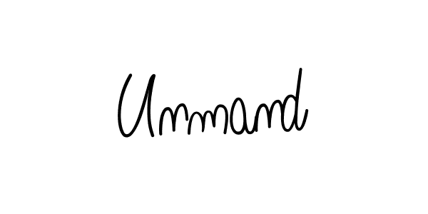 You should practise on your own different ways (Angelique-Rose-font-FFP) to write your name (Unmand) in signature. don't let someone else do it for you. Unmand signature style 5 images and pictures png