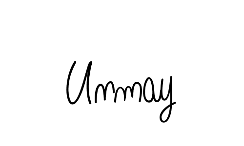 How to make Unmay name signature. Use Angelique-Rose-font-FFP style for creating short signs online. This is the latest handwritten sign. Unmay signature style 5 images and pictures png