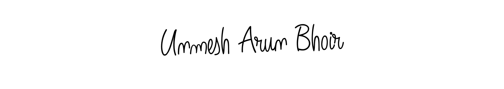 Use a signature maker to create a handwritten signature online. With this signature software, you can design (Angelique-Rose-font-FFP) your own signature for name Unmesh Arun Bhoir. Unmesh Arun Bhoir signature style 5 images and pictures png