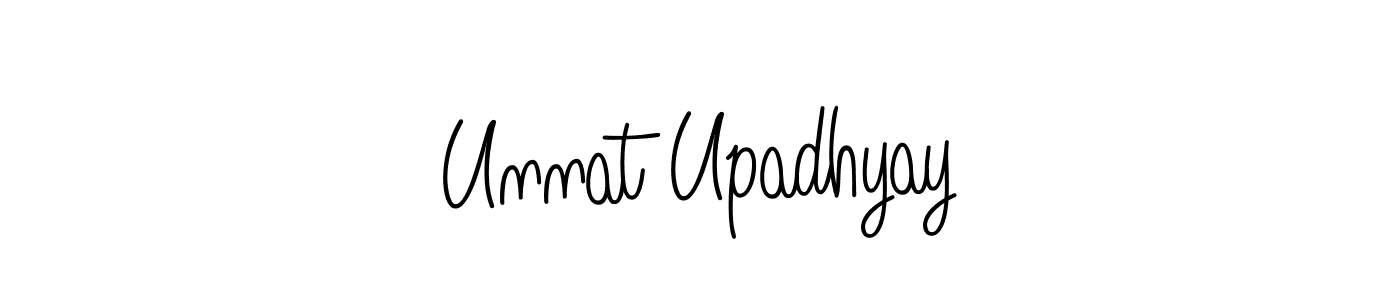 How to make Unnat Upadhyay name signature. Use Angelique-Rose-font-FFP style for creating short signs online. This is the latest handwritten sign. Unnat Upadhyay signature style 5 images and pictures png