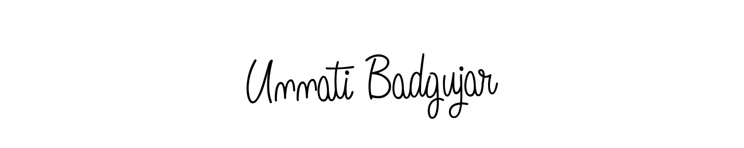 Angelique-Rose-font-FFP is a professional signature style that is perfect for those who want to add a touch of class to their signature. It is also a great choice for those who want to make their signature more unique. Get Unnati Badgujar name to fancy signature for free. Unnati Badgujar signature style 5 images and pictures png