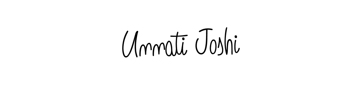 Design your own signature with our free online signature maker. With this signature software, you can create a handwritten (Angelique-Rose-font-FFP) signature for name Unnati Joshi. Unnati Joshi signature style 5 images and pictures png