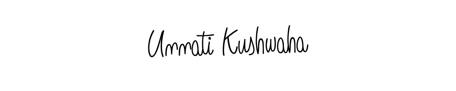 Also we have Unnati Kushwaha name is the best signature style. Create professional handwritten signature collection using Angelique-Rose-font-FFP autograph style. Unnati Kushwaha signature style 5 images and pictures png