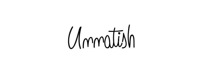 How to Draw Unnatish signature style? Angelique-Rose-font-FFP is a latest design signature styles for name Unnatish. Unnatish signature style 5 images and pictures png