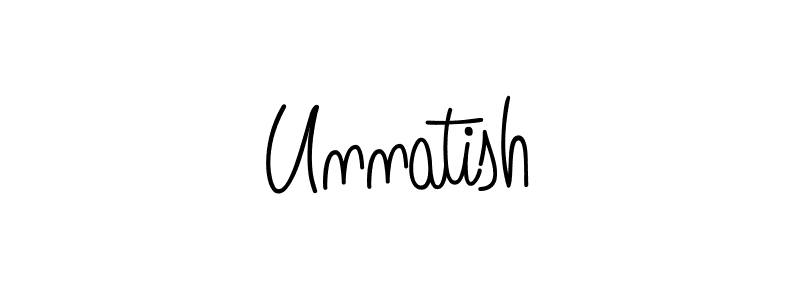 How to Draw Unnatish signature style? Angelique-Rose-font-FFP is a latest design signature styles for name Unnatish. Unnatish signature style 5 images and pictures png