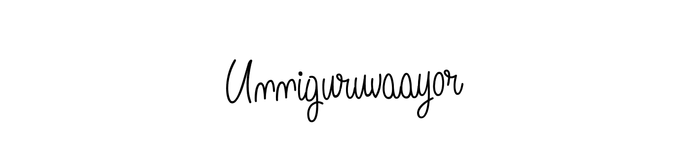 Design your own signature with our free online signature maker. With this signature software, you can create a handwritten (Angelique-Rose-font-FFP) signature for name Unniguruvaayor. Unniguruvaayor signature style 5 images and pictures png