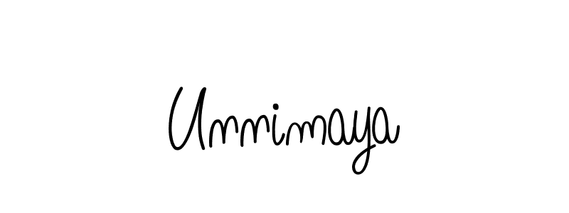 Unnimaya stylish signature style. Best Handwritten Sign (Angelique-Rose-font-FFP) for my name. Handwritten Signature Collection Ideas for my name Unnimaya. Unnimaya signature style 5 images and pictures png