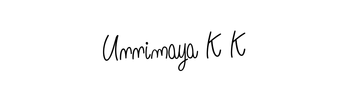 You can use this online signature creator to create a handwritten signature for the name Unnimaya K K. This is the best online autograph maker. Unnimaya K K signature style 5 images and pictures png