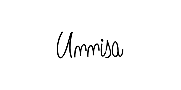 How to make Unnisa name signature. Use Angelique-Rose-font-FFP style for creating short signs online. This is the latest handwritten sign. Unnisa signature style 5 images and pictures png