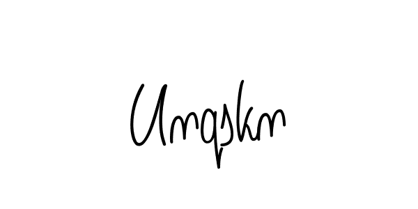 Best and Professional Signature Style for Unqskn. Angelique-Rose-font-FFP Best Signature Style Collection. Unqskn signature style 5 images and pictures png