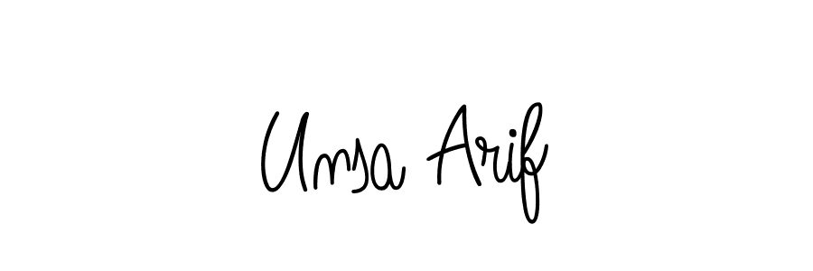 Here are the top 10 professional signature styles for the name Unsa Arif. These are the best autograph styles you can use for your name. Unsa Arif signature style 5 images and pictures png