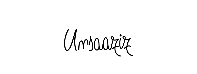 How to make Unsaaziz signature? Angelique-Rose-font-FFP is a professional autograph style. Create handwritten signature for Unsaaziz name. Unsaaziz signature style 5 images and pictures png