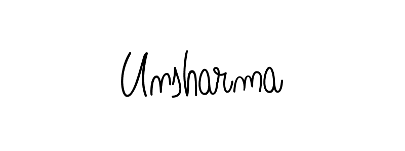 Make a short Unsharma signature style. Manage your documents anywhere anytime using Angelique-Rose-font-FFP. Create and add eSignatures, submit forms, share and send files easily. Unsharma signature style 5 images and pictures png