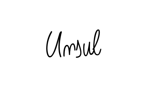 Once you've used our free online signature maker to create your best signature Angelique-Rose-font-FFP style, it's time to enjoy all of the benefits that Unsul name signing documents. Unsul signature style 5 images and pictures png