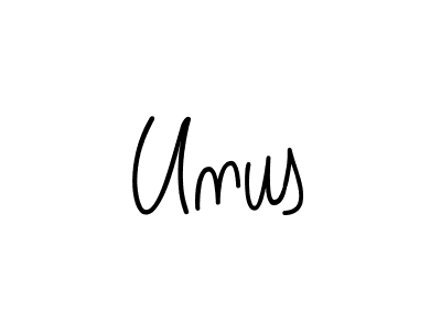 Make a beautiful signature design for name Unus. With this signature (Angelique-Rose-font-FFP) style, you can create a handwritten signature for free. Unus signature style 5 images and pictures png