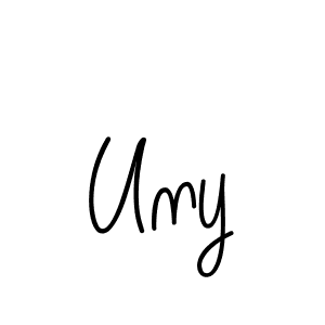 if you are searching for the best signature style for your name Uny. so please give up your signature search. here we have designed multiple signature styles  using Angelique-Rose-font-FFP. Uny signature style 5 images and pictures png