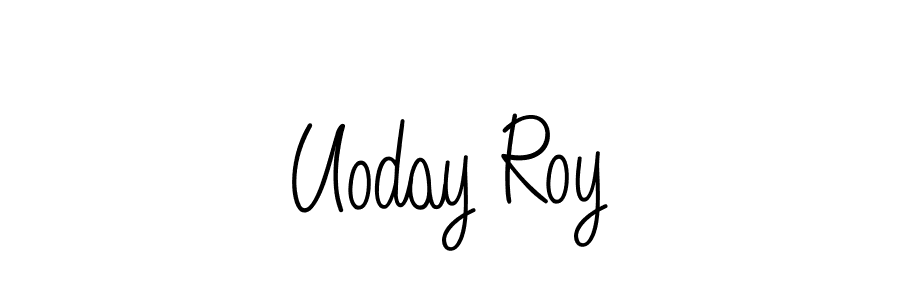 How to make Uoday Roy name signature. Use Angelique-Rose-font-FFP style for creating short signs online. This is the latest handwritten sign. Uoday Roy signature style 5 images and pictures png