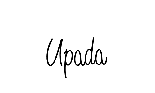 The best way (Angelique-Rose-font-FFP) to make a short signature is to pick only two or three words in your name. The name Upada include a total of six letters. For converting this name. Upada signature style 5 images and pictures png