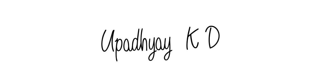 Angelique-Rose-font-FFP is a professional signature style that is perfect for those who want to add a touch of class to their signature. It is also a great choice for those who want to make their signature more unique. Get Upadhyay  K D name to fancy signature for free. Upadhyay  K D signature style 5 images and pictures png