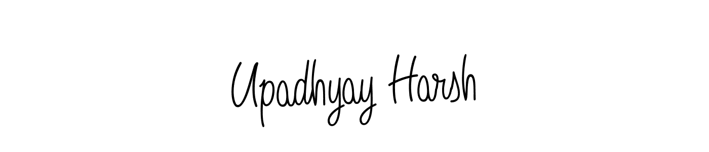 Create a beautiful signature design for name Upadhyay Harsh. With this signature (Angelique-Rose-font-FFP) fonts, you can make a handwritten signature for free. Upadhyay Harsh signature style 5 images and pictures png