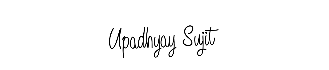 Angelique-Rose-font-FFP is a professional signature style that is perfect for those who want to add a touch of class to their signature. It is also a great choice for those who want to make their signature more unique. Get Upadhyay Sujit name to fancy signature for free. Upadhyay Sujit signature style 5 images and pictures png