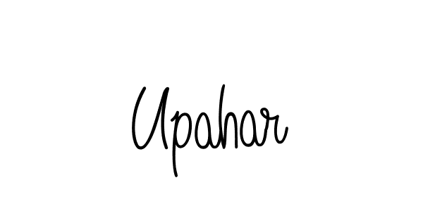 Make a beautiful signature design for name Upahar. With this signature (Angelique-Rose-font-FFP) style, you can create a handwritten signature for free. Upahar signature style 5 images and pictures png